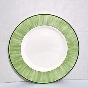 Four (4) - 10-1/2&quot; Villeroy & Boch &quot;Flora&quot; Dinner Plates / Grass / Germany / 2002 - 2013 / Two (2) Sets Available
