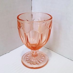 Eight (8) - 3-1/8&quot; Pink Hocking Colonial / Knife & Fork / Footed Goblets