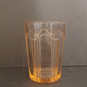 3-1/2" Pink Hocking Glass "Colonial" aka "Knife & Fork" Flat Juice Tumbler