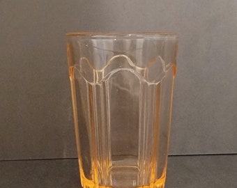 3-1/2" Pink Hocking Glass "Colonial" aka "Knife & Fork" Flat Juice Tumbler