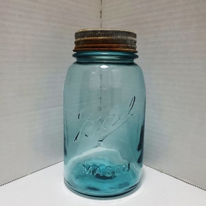 Blaue Quart Ball Mason Canning Jar / Zink Deckel / Glas einfügen