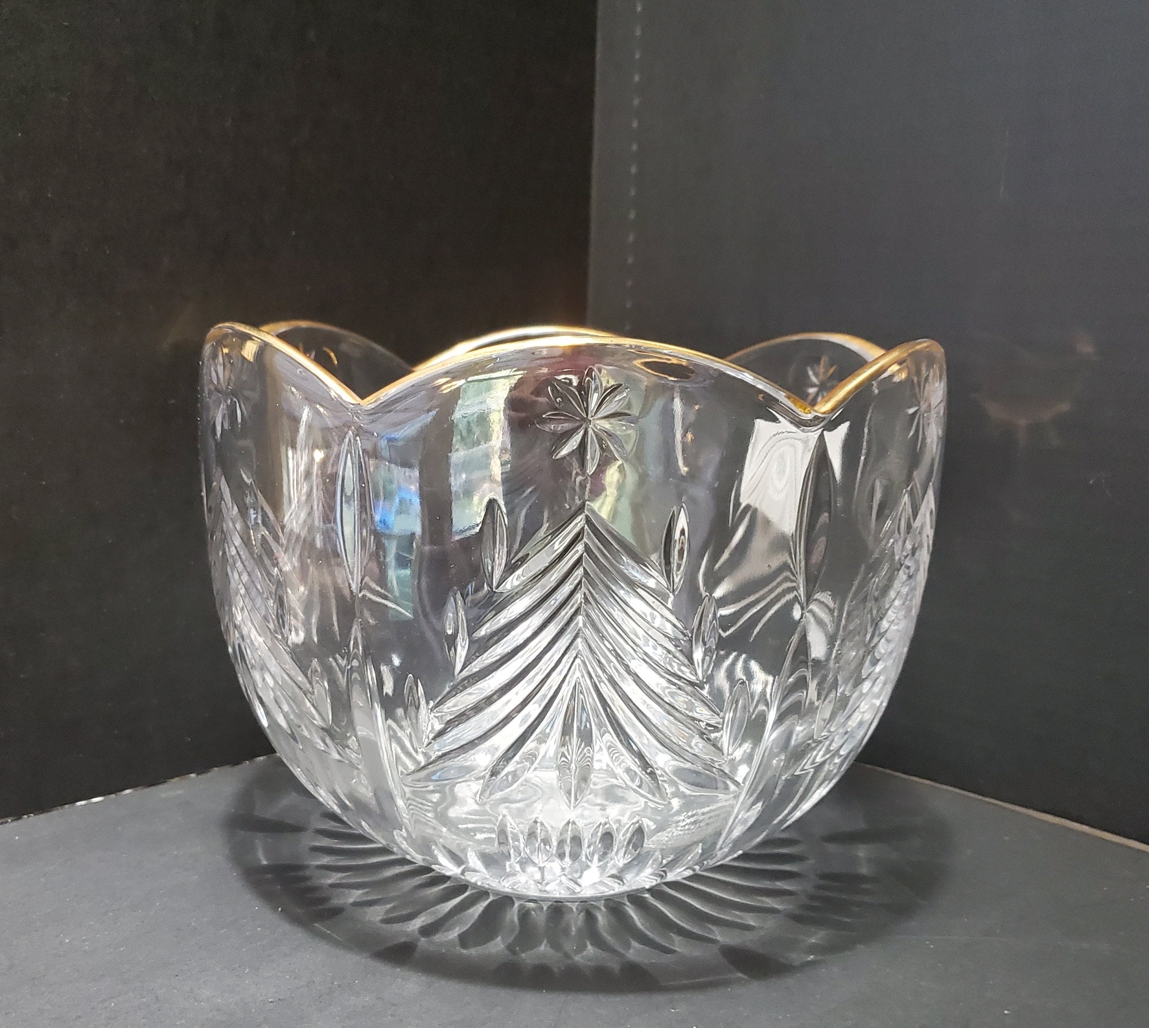 MIKASAクリスマスツリー ガラスプレート大皿90s前半USA百貨店