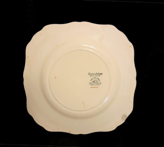 J & G Meakin Salad Plate / Sol Sunshine Ironstone / England