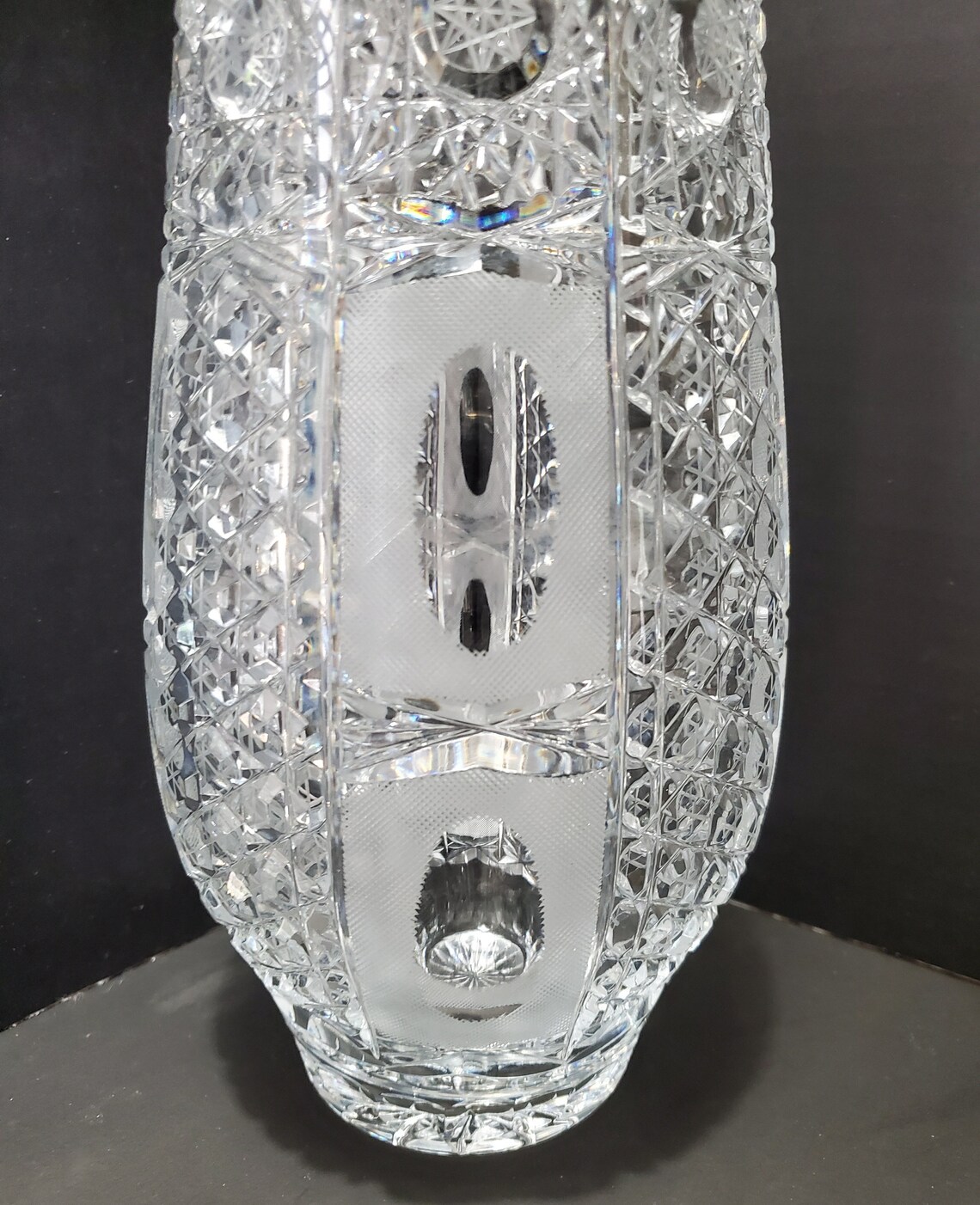 Pretty 93/4 Czech Bohemian Cut Crystal Vase Stars / Etsy