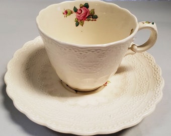 Seven (7) Spode Billingsley Rose Demitasse Cup & Saucer Sets