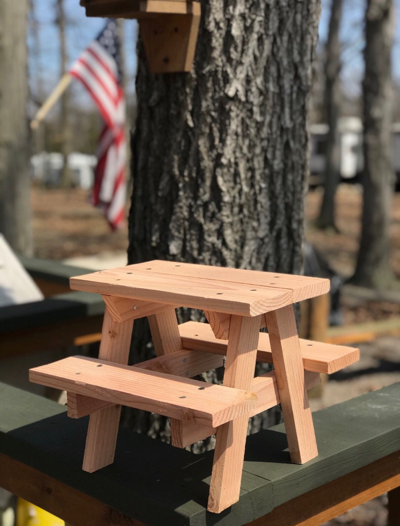 Squirrel Picnic Tablecedar Wood Heavy Dutyfree SHIPPING Made in USA