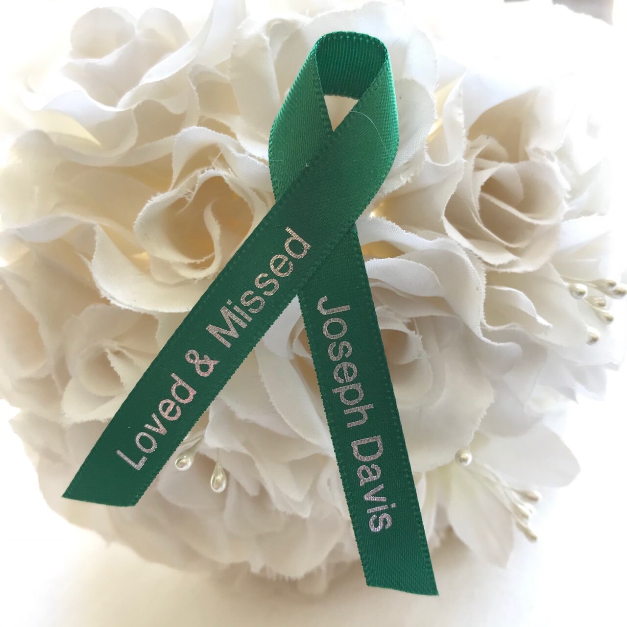 25 Personalized Memorial Ribbons-made in USA - Etsy