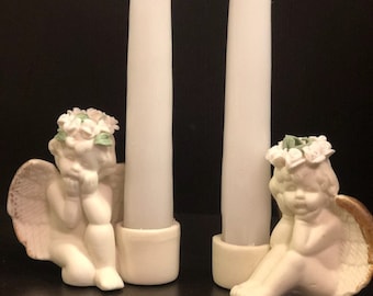 Ceramic Angel Cherub Baby Candle holder | Two options available