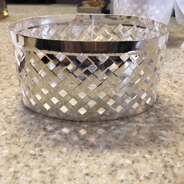 Silver Plated Oval Basket 6 1/4" length