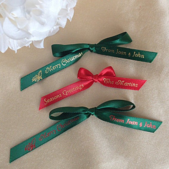 Personalized Holiday Ribbon Etsy