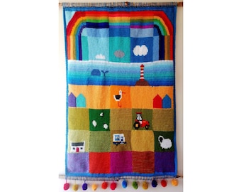 Patchwork Seaside Meadows blanket pattern