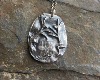 Boxing Hares, recycled silver pendant, handmade from original drawing, hares, spirit animal, sterling silver chain, power animal, hare gift