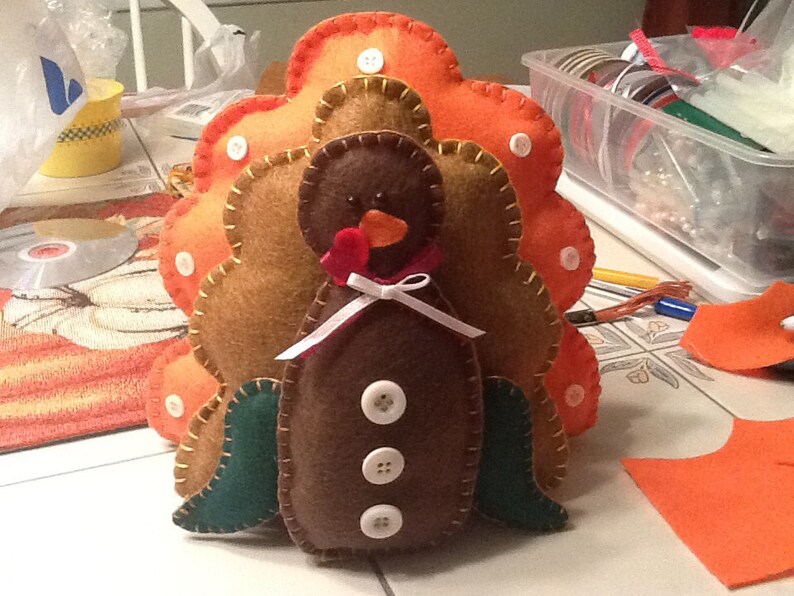 Adorable felt turkey Etsy