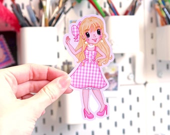 Barbie Sticker, movie sticker, special gift, pink girly kawaii sticker gifts Margot Robbie