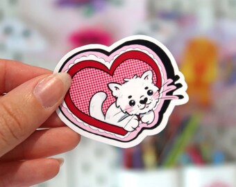 Heart Cat Sticker