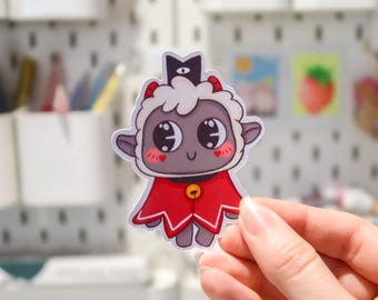 Cult of the Lamb Sticker - Gemütliches Gaming Geschenk, süßes Lamm, niedliches Videospiel Gamer Geschenk
