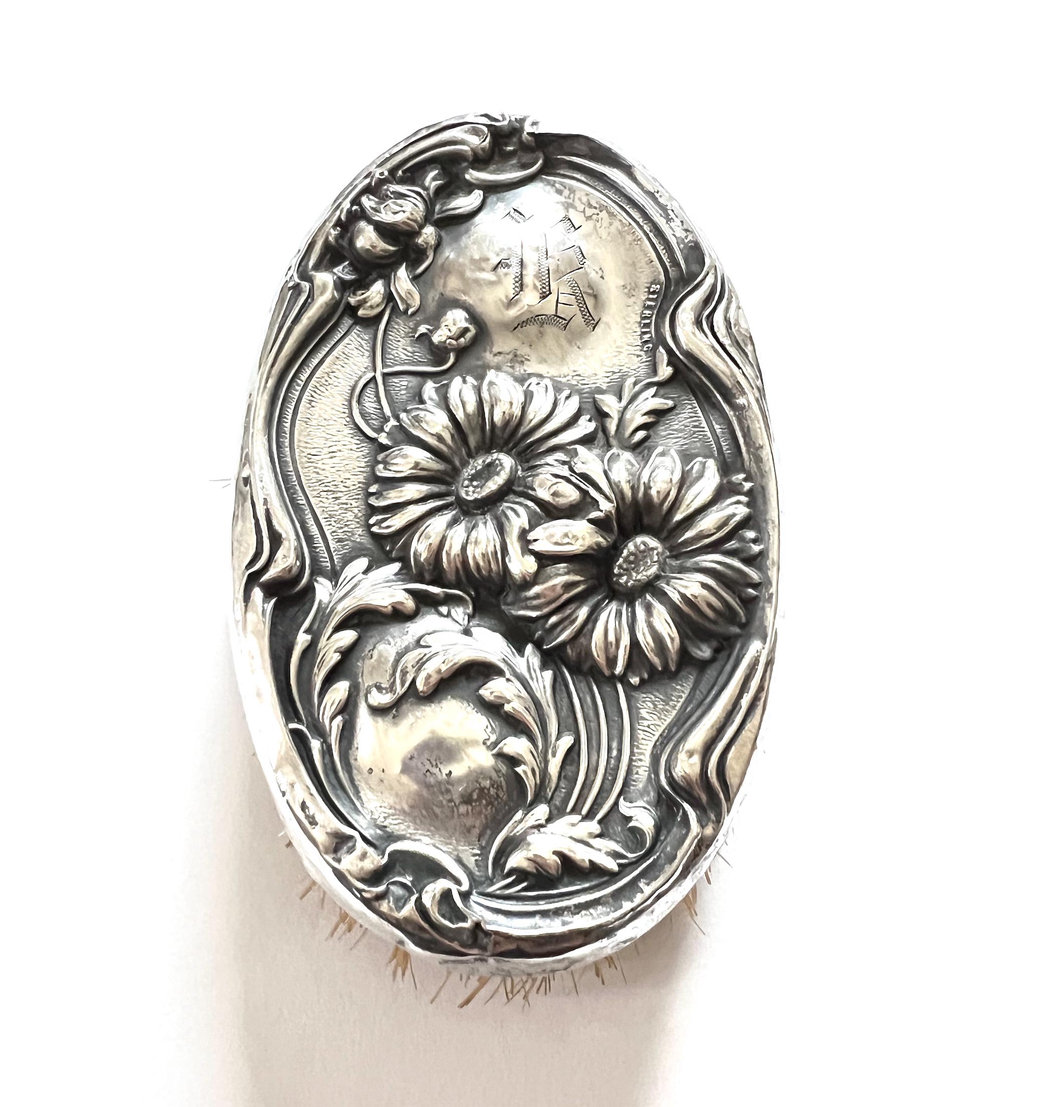 Antique Sterling Silver Hair Brush - Etsy