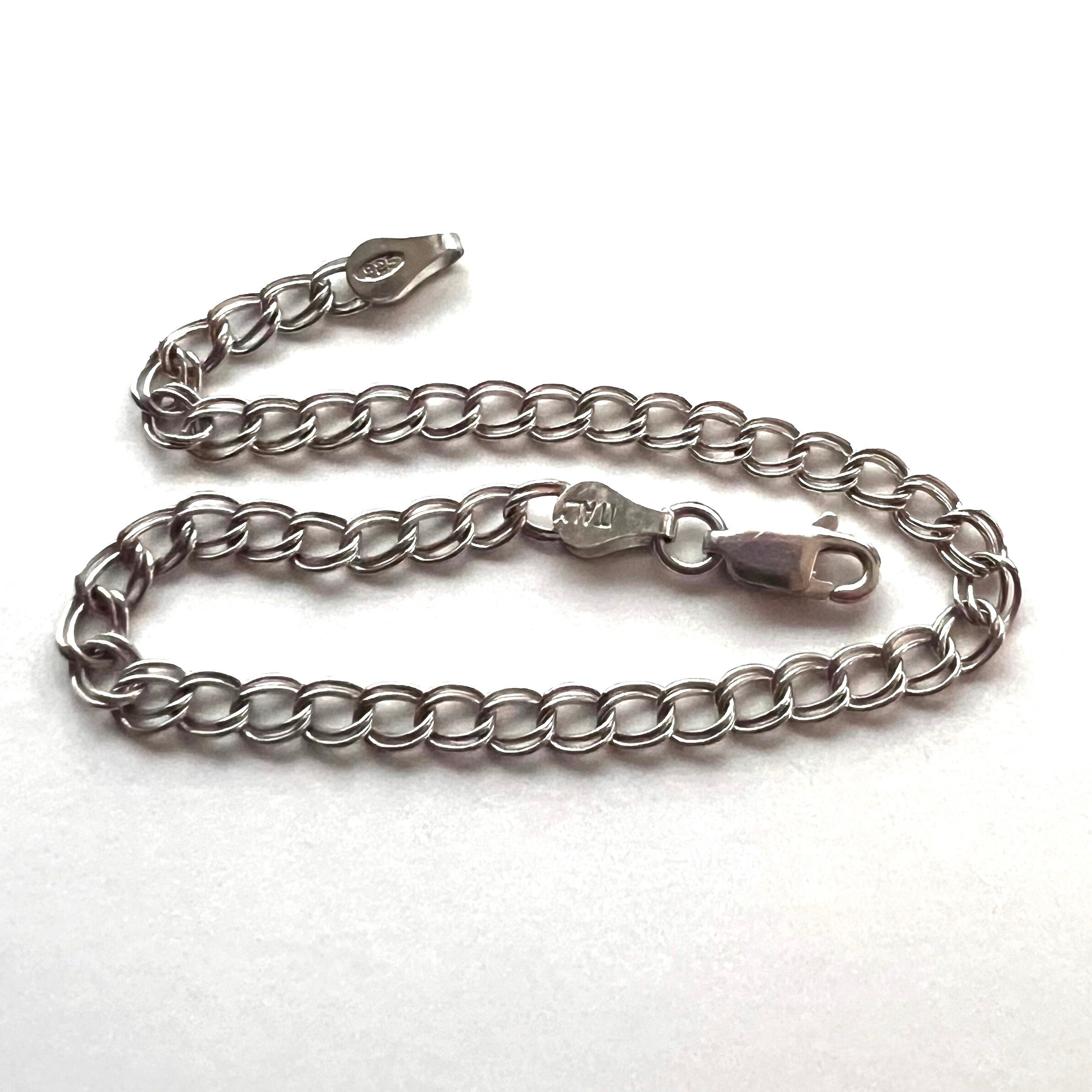 Vintage ITALY 925 Signed Solid Sterling Silver 8mm Link