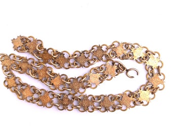 Antique Victorian Book Chain Necklace Gold Filled 14.25" Restore Repair Repurpose