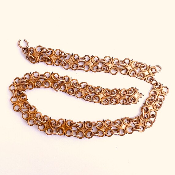 Antique Victorian Book Chain Necklace Gold Filled… - image 4