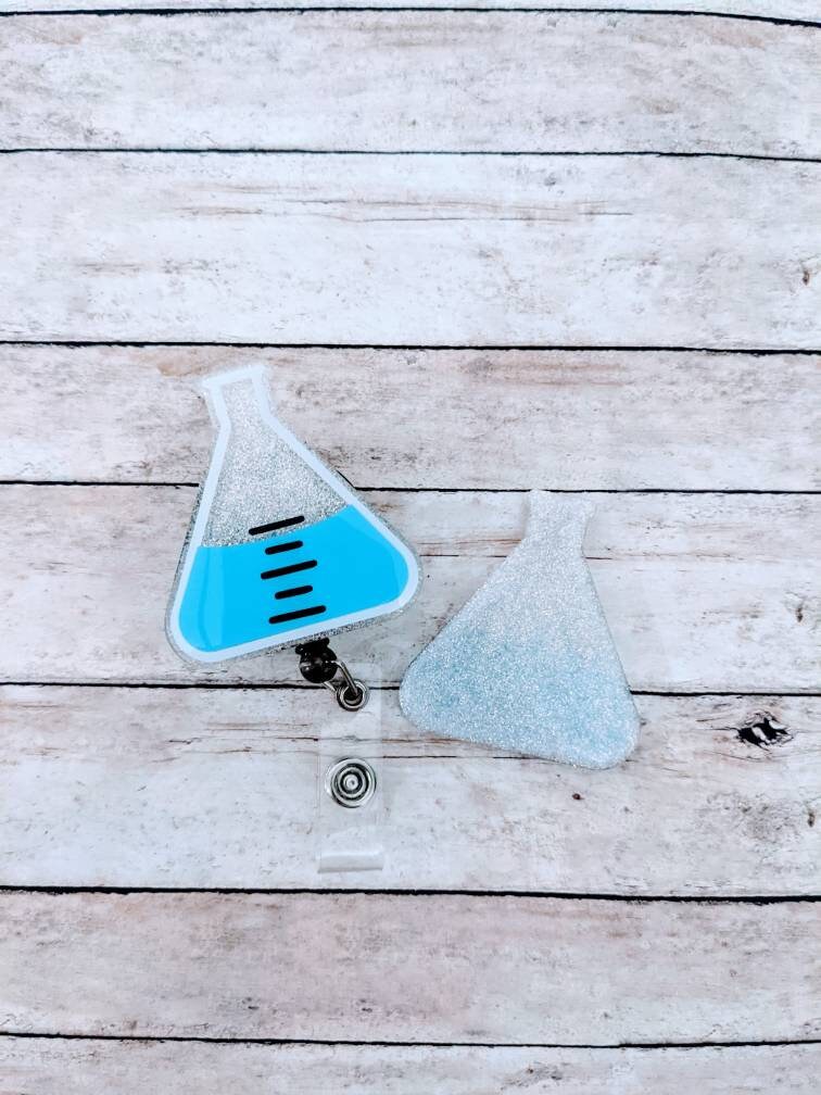 Beaker Badge Holder science badge reel chemistry lab Etsy