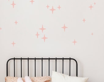 Sparkling Stars wall decals, Eco Friendly and plastic free stickers for happy walls