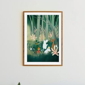 Moomin in the Forest Poster