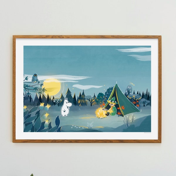 Snufkins Campfire Horizontal Moomin Poster