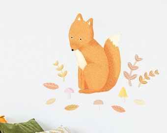 Woodland Fox Wall Decals -  Plastic-free wall stickers for kids rooms