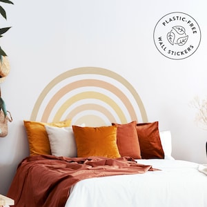 Mural Boho Rainbow Wall Sticker, Plastic-Free wall sticker