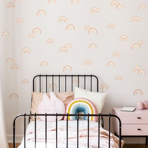 Stickers muraux Arc-en-ciels dégradés Beige, stickers muraux sans plastique pour chambre d'enfants image 4