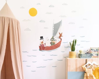 Moomin's Sea Adventures Wall Decals, Plastic-Free Moomin Wall Stickers