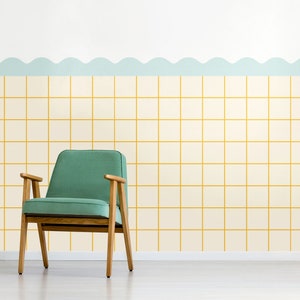 Große Grid Peel & Stick Tapete, plastikfrei und selbstklebend