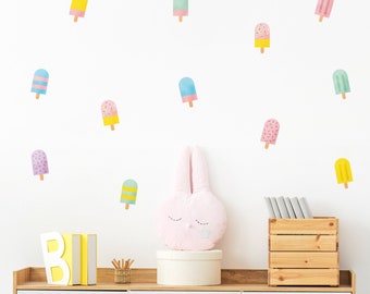 Popsicle Ice Cream Wall Decals, Eco-friendly kids room wall stickers