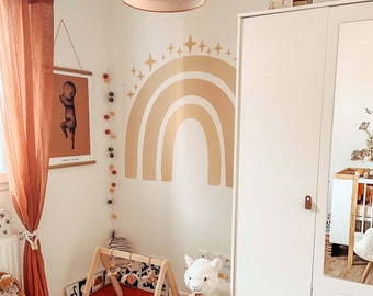 Boho Rainbow Wall Sticker: Plastic-Free Watercolor Decal