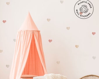 Big Ombre Hearts wall decals, plastic-free wall stickers