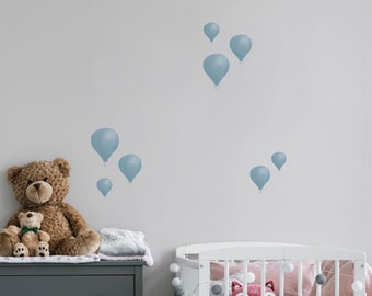Hot Air Balloons Wall Decals, Plastic-Free kids room wall stickers