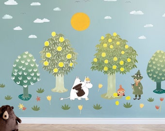 Moomin Forest Wall Decals, Plastic-Free Moomin Wall Stickers