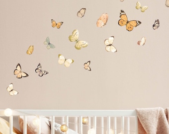 Warm beige Butterfly wall decals, eco friendly wall stickers