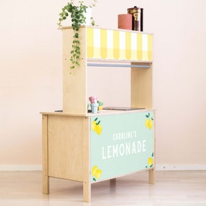 Lemonade Stand Decals for IKEA DUKTIG Play Kitchen, personalised with your name image 2