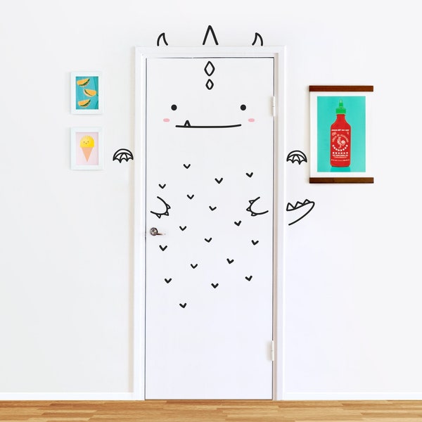 Aaron the Dragon, removable fabric Animal Wall Stickers