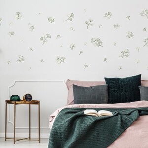 Gingko Leaves Botanical Wall Decals, Plastic-Free Wall Stickers