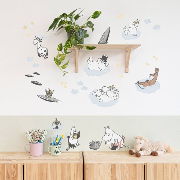 Moomin & The Martians wall decals, Plastic-Free Moomin Wall Stickers