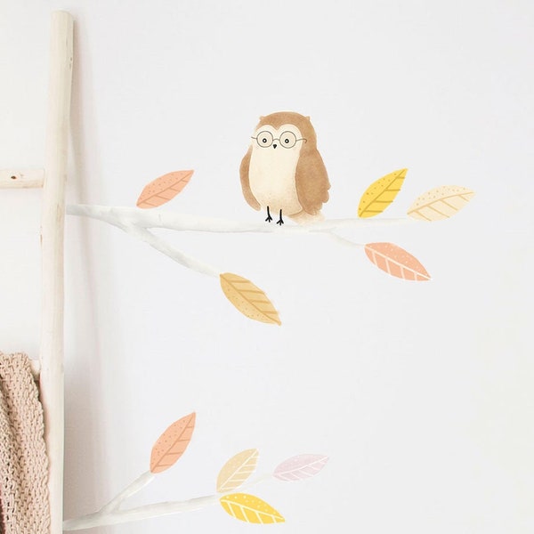 Woodland Birds Wall Decals -  Plastic-free wall stickers for kids rooms