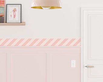 Candy Stripes Wallpaper Border, Peel & Stick Wallpaper Edge
