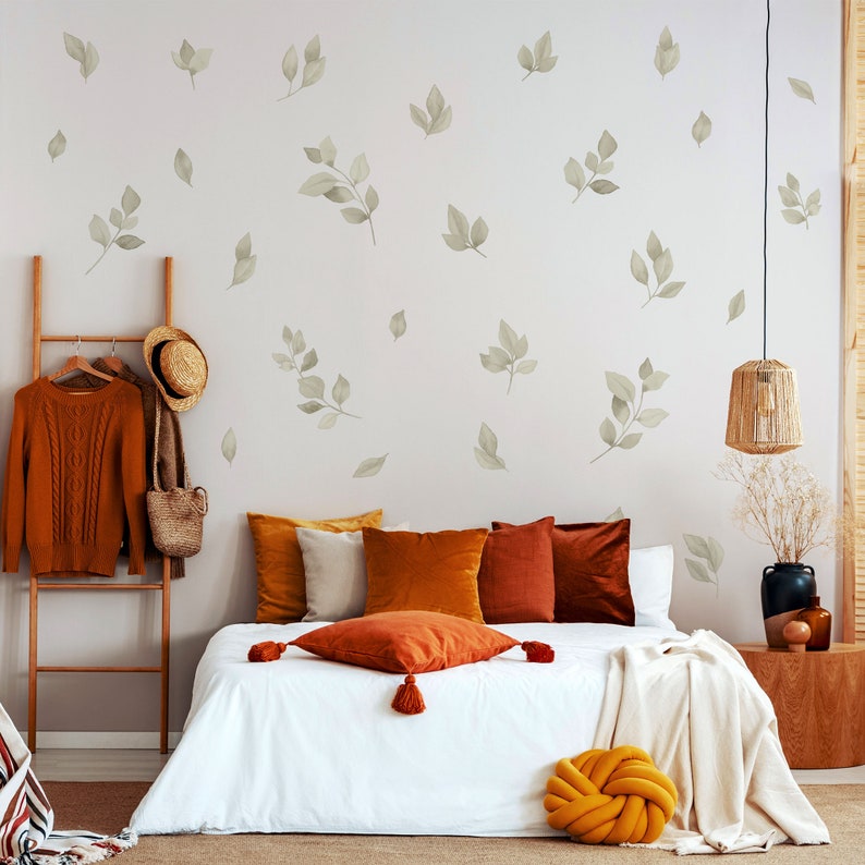 Blossom Branches and Leaves Wall Decals, Plastic-Free Wall Stickers image 1
