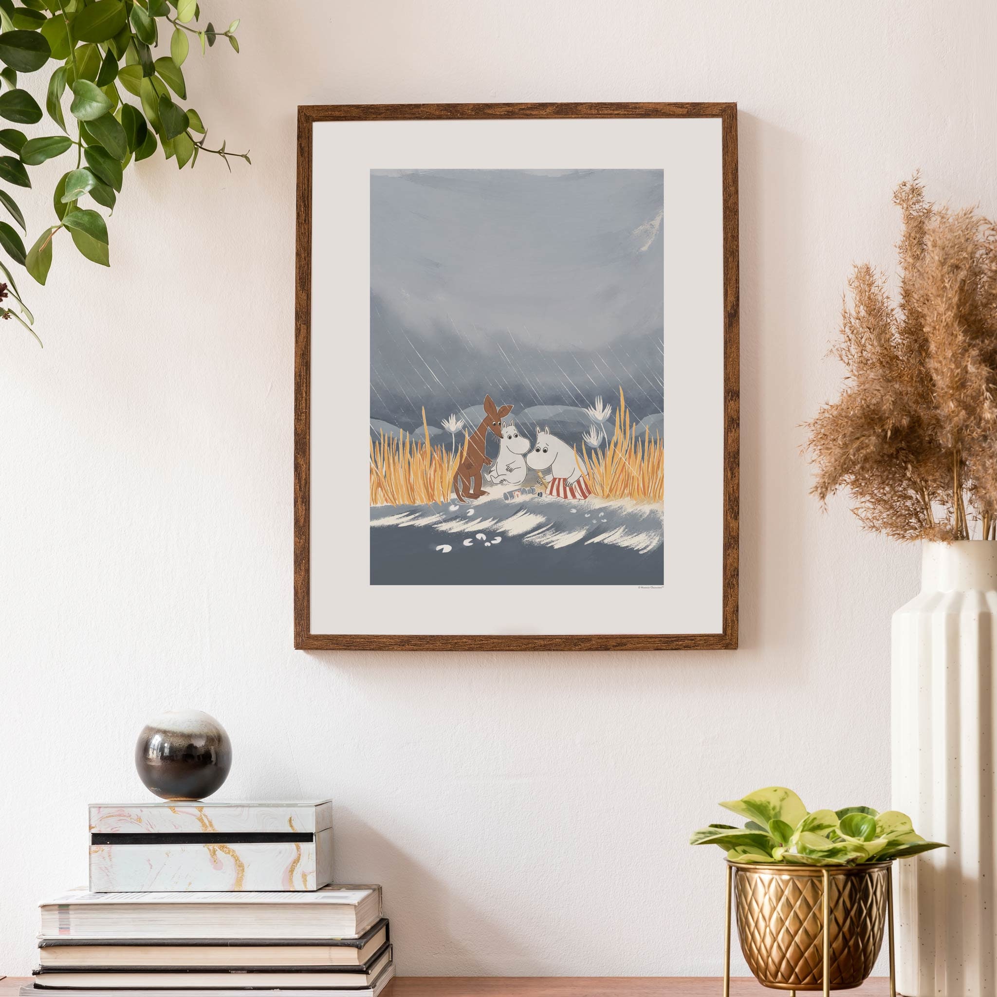 ムーミンとボトルメッセージポスター - Etsy 日本