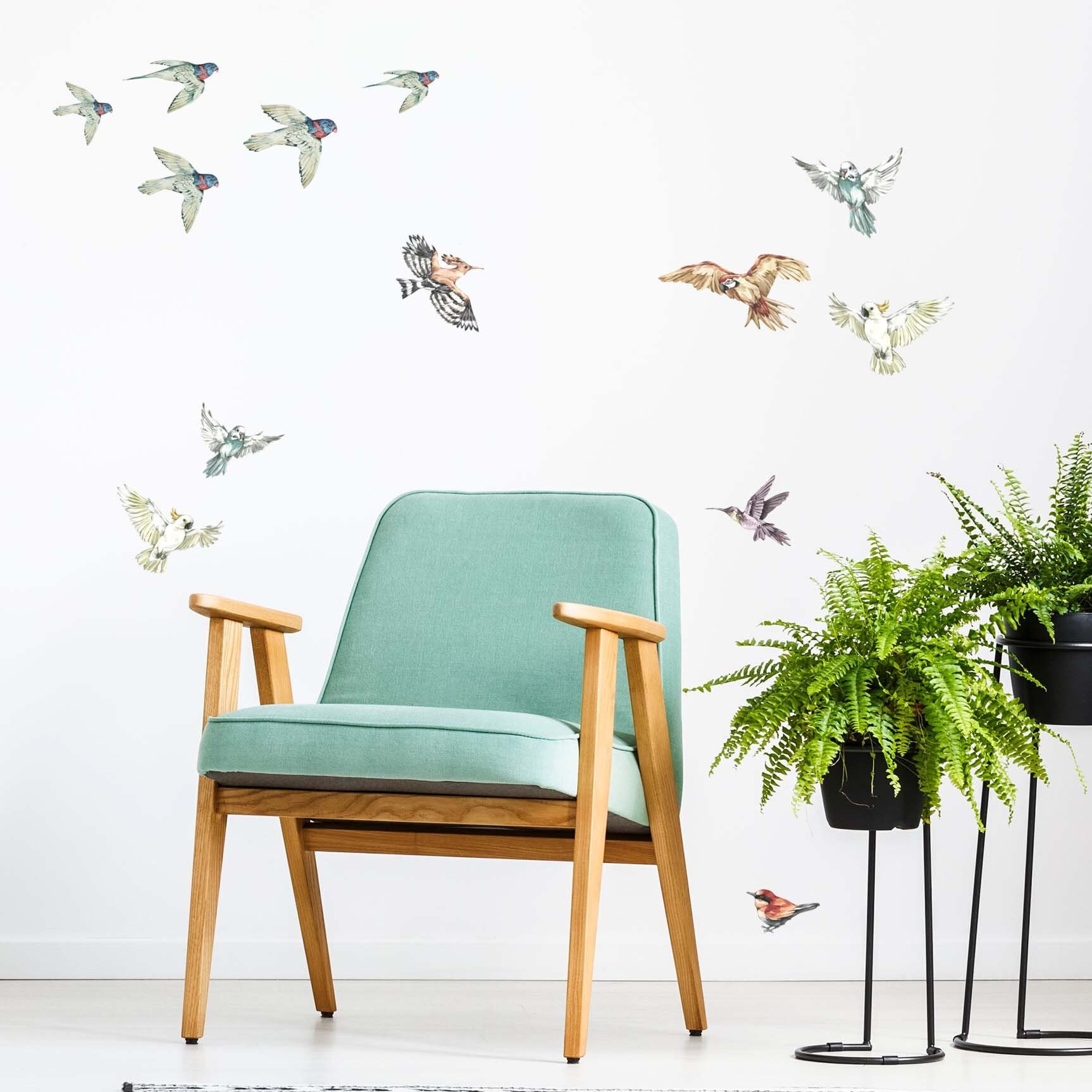 🥇 Wall stickers flowers and hummingbird 🥇