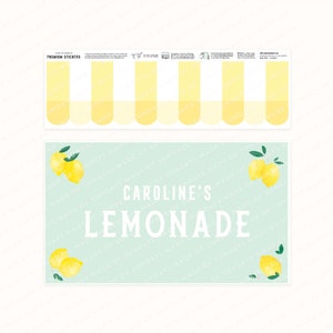 Lemonade Stand Decals for IKEA DUKTIG Play Kitchen, personalised with your name image 4