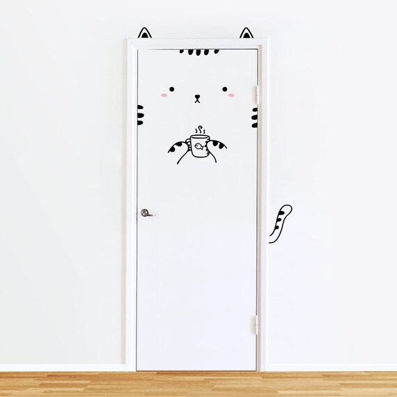Sisi The Smug Cat Door Decal Wall Decal For Doors Windows Or Etsy